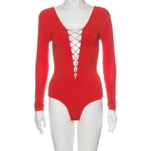 *XMas SALE* T Alexander Wang Lace Up Bodysuit